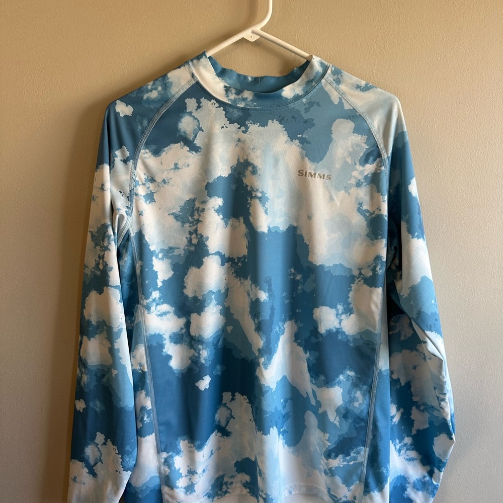 Simms Cloud Pattern Men's Rash Guard - image 1